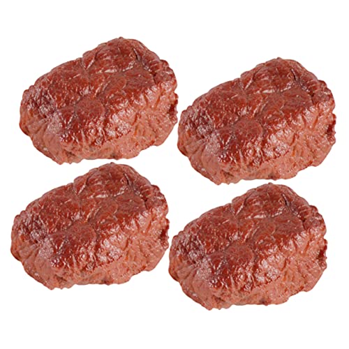DRESSOOS 4 Stück Gefälschtes Lebensmittelspielzeug, Dekoratives Gefälschtes Fleisch, Gefälschtes Fleisch, Lebensmittelmodell, Gefälschtes Lebensmittelfleisch, Gefälschtes Fleisch, von DRESSOOS