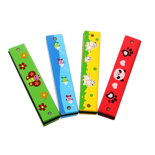 DRESSOOS 4 Stück Holz Mundharmonikas für Cartoon Mundorgel Set für Anfänger im Kindergarten und Grundschule Lerninstrumente Fisch Panda Schmetterling Kalb DRESSOOS 4 Stück Holz Mundharmonikas für Cartoon Mundorgel Set für Anfänger im Kindergarten und Grundschule Lerninstrumente Fisch Panda Schmetterling Kalb von DRESSOOS