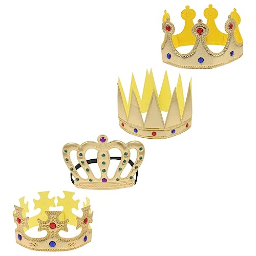 DRESSOOS 4 Stück Krone Für Den Ersten Geburtstag Des Babys, Jungen, Königskrone, Requisiten, Partykronen, Kopfschmuck Für Kinder Und Jungen, Spielzeug, Kinderkrone, Requisite, DRESSOOS 4 Stück Krone Für Den Ersten Geburtstag Des Babys, Jungen, Königskrone, Requisiten, Partykronen, Kopfschmuck Für Kinder Und Jungen, Spielzeug, Kinderkrone, Requisite, von DRESSOOS