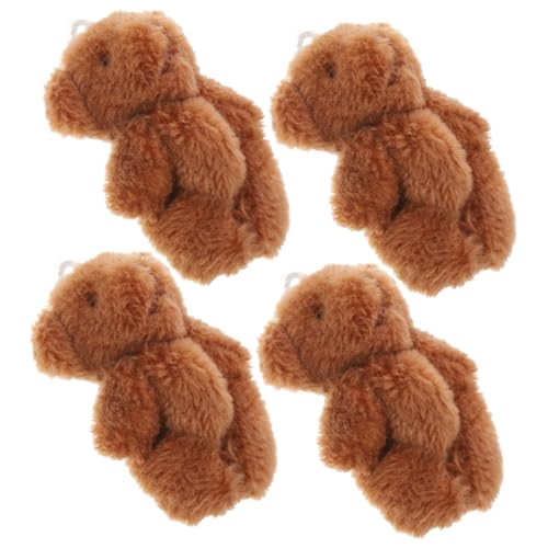 DRESSOOS 4 Stück Mini Plüschbär, Taschendekor, Verschleißfest, Bärendekor, Hängepuppe, Mini Bär, Hängeanhänger, Schlüsselanhänger, Bärenanhänger, Bär, Stofftier, Verschleißfest, Kleine DRESSOOS 4 Stück Mini Plüschbär, Taschendekor, Verschleißfest, Bärendekor, Hängepuppe, Mini Bär, Hängeanhänger, Schlüsselanhänger, Bärenanhänger, Bär, Stofftier, Verschleißfest, Kleine von DRESSOOS