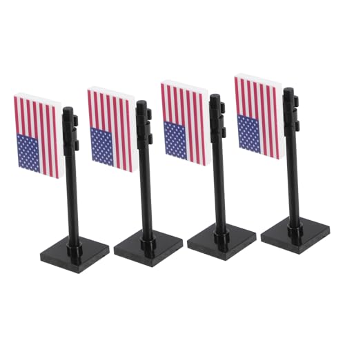 DRESSOOS 4 Stück Mini-amerikanische Flaggen - Miniatur-Soldaten-bausteine, Unabhängigkeitstag, Spielzeug, Jungen-spielset Für Szenenbau-Spielzeug DRESSOOS 4 Stück Mini-amerikanische Flaggen - Miniatur-Soldaten-bausteine, Unabhängigkeitstag, Spielzeug, Jungen-spielset Für Szenenbau-Spielzeug von DRESSOOS