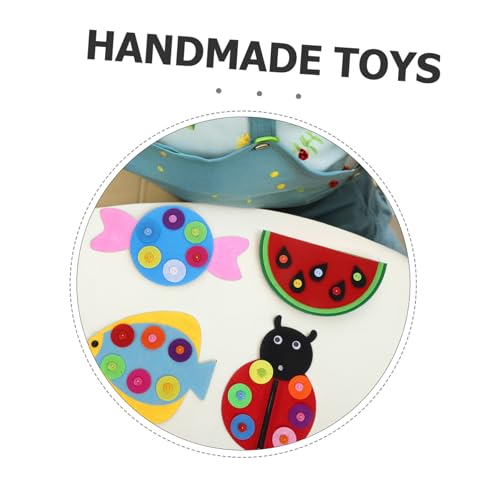 DRESSOOS 4 Stück Montessori Button Board Teilig aus Weichem für Kleinkinder Fördert Feinmotorik Hand Auge Koordination und Kreatives DIY Lernen im Kindergarten von DRESSOOS