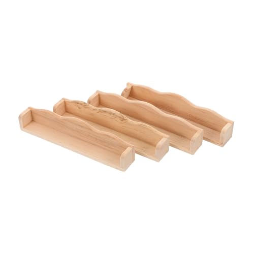 DRESSOOS 4 Stück Puppenhaus Bücherregal mit Detaillierten Kanten Robustem Material und Realistischem Design für Kinderzimmer und Puppenhaus Zubehör von DRESSOOS