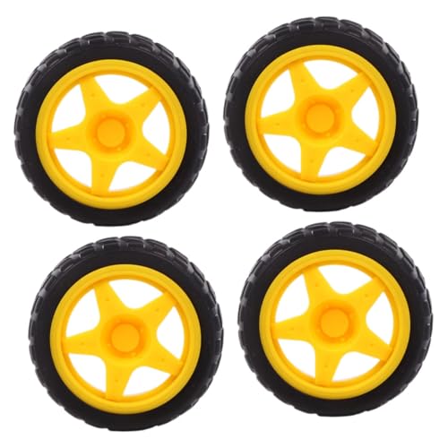 DRESSOOS Auto-Rad Spielzeug Für Jungen Und Mädchen 4er-Pack Ersatzteile Für Rc-Auto Roboter-Rad Simuliertes Fahrspielzeug-kit von DRESSOOS