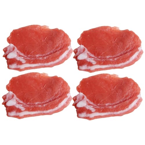 DRESSOOS 4 Stück Schweinefleisch Imitat, Display Requisite, Gefälschtes Schweinefleisch Für Zuhause, Kinderspielzeug, Schweinefleisch Ornament, Harz, Lebensmittel Ornament, Simulation, DRESSOOS 4 Stück Schweinefleisch Imitat, Display Requisite, Gefälschtes Schweinefleisch Für Zuhause, Kinderspielzeug, Schweinefleisch Ornament, Harz, Lebensmittel Ornament, Simulation, von DRESSOOS