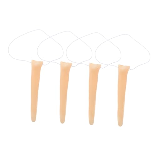 DRESSOOS 4 Stück Teiliges Halloween Karneval Zubehör Langes PVC Fake Nose Langlebig Leicht für Cosplay Theater Party Kostüm Requisiten Wiederverwendbar und Einfach zu Reinigen von DRESSOOS