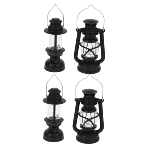 DRESSOOS 4stücke Miniatur-petroleumlampen Für Puppenhaus Dekorative Winzige Petroleumlampe Puppenhaus-öllaterne Miniatur-puppenhaus-Ornament Puppenhaus-dekorationszubehör von DRESSOOS