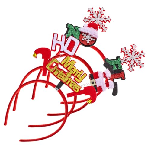 DRESSOOS 4 Stück Weihnachtsfilz-stirnband Weihnachtsaccessoires Für Urlaubs-stirnband Weihnachtshundekostüm Weihnachts-haarspangen Weihnachten Weihnachtsdekorationen Rot Gefühlt von DRESSOOS