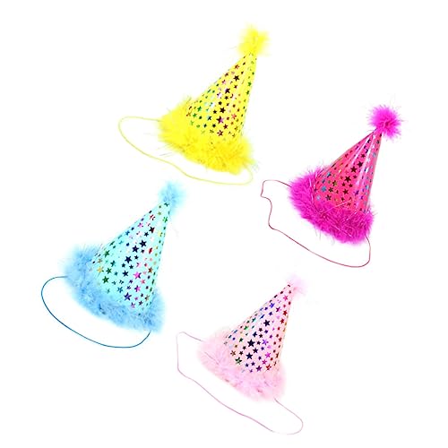 DRESSOOS Partyhüte Mit Sternenkegel 4er-pack Partyhüte Zum Geburtstag Partyzubehör Aus Stoff Für Jungen Und Mädchen Erwachsene DRESSOOS Partyhüte Mit Sternenkegel 4er-pack Partyhüte Zum Geburtstag Partyzubehör Aus Stoff Für Jungen Und Mädchen Erwachsene von DRESSOOS