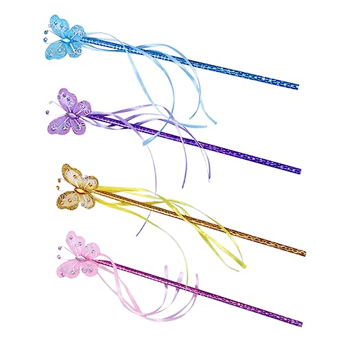 DRESSOOS 4 Stücke Fee Sticks Schmetterling Form Kinder Engel Fee Für Parteien Cosplay Requisiten Glitter Spielzeug DRESSOOS 4 Stücke Fee Sticks Schmetterling Form Kinder Engel Fee Für Parteien Cosplay Requisiten Glitter Spielzeug von DRESSOOS