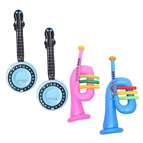 DRESSOOS 4 Stücke Musical Instrument Horn Gitarre Musik Party Favors Instrumente Nachtclub Instrument Trommel Pool Große PVC DRESSOOS 4 Stücke Musical Instrument Horn Gitarre Musik Party Favors Instrumente Nachtclub Instrument Trommel Pool Große PVC von DRESSOOS