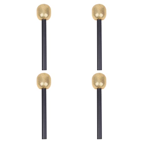 DRESSOOS 4 Stücke Spielzeugmikrofone Talend Play Mic Bühne Oder Kostüm Requisiten Geburtstagsfeier (golden) von DRESSOOS