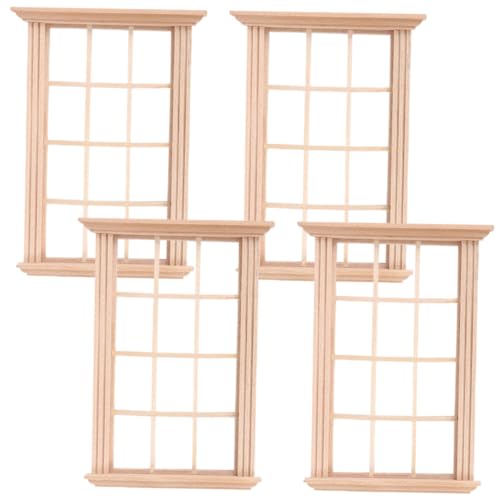 DRESSOOS 4 Teiliges Fensterrahmenmodell, Mini Hausdekor, Puppenhaus, Miniaturfenster, Puppenhausfenster, So Tun, Als Ob, Kleines Spielzeug, Fensterspielzeug, Miniatur Fenstermodell, DRESSOOS 4 Teiliges Fensterrahmenmodell, Mini Hausdekor, Puppenhaus, Miniaturfenster, Puppenhausfenster, So Tun, Als Ob, Kleines Spielzeug, Fensterspielzeug, Miniatur Fenstermodell, von DRESSOOS