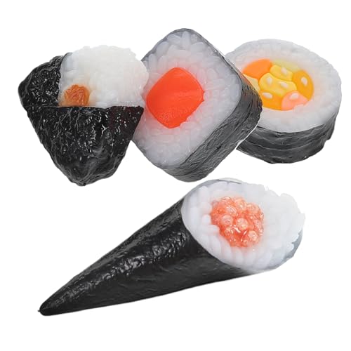 DRESSOOS 4 Teiliges Sushi Modell, Spiel Sushi Requisiten, Lebensmittelspielzeug, Gefälschtes Computermodell, Holz Spiel Lebensmittel Requisiten, Lebensmittel Sushi Spielzeug Für Kinder, DRESSOOS 4 Teiliges Sushi Modell, Spiel Sushi Requisiten, Lebensmittelspielzeug, Gefälschtes Computermodell, Holz Spiel Lebensmittel Requisiten, Lebensmittel Sushi Spielzeug Für Kinder, von DRESSOOS