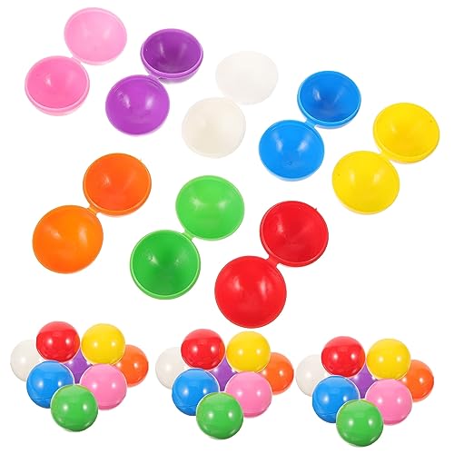 DRESSOOS 40 Stück Einteiliger Offener Ball, Bunter Ball, 8 Farben Optional, Boxball, Offener Deckelball, Hohlball, 40 Stück Bälle Für Spielkugel, Partybälle von DRESSOOS