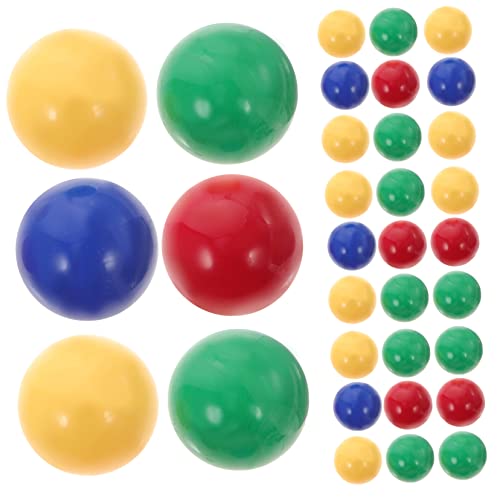 DRESSOOS 48st Farbige Feste Kugel Kinder Murmeln Kugeln Spielzeug Chinesisches Damespiel Spiel Ersatzbälle Farbiger Spielball Aus Kunststoff Marmor Kleinkind Kleiner Plastik von DRESSOOS