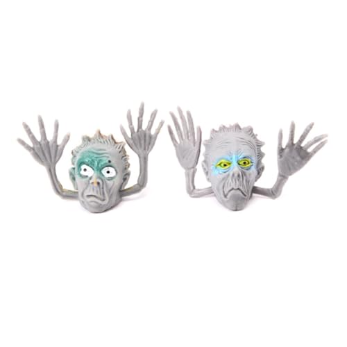 DRESSOOS 48st Halloween-Geist-fingerlinge Spielzeuge Fingerpuppe Fingerabdeckung Requisiten Geschichte Puppen Spielzeug Ring Geisterkopf von DRESSOOS