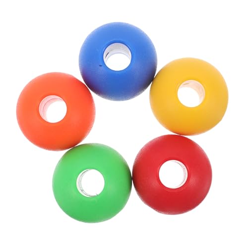 DRESSOOS 5 Stück Kletterseil Für Kinder Zum Fangen des Balls, Farbige Holzperlen Zum Basteln, Angelschnurperlen, Stopper Für Angelschüttler, Musikinstrumente, Angelstoppperle, Große Perlen von DRESSOOS