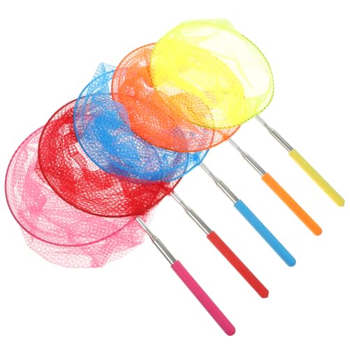 DRESSOOS 5 Stück Schmetterlingsfänger Fischernetz Für Kinder, Fänger, Kinderspielzeugnetze, Kinderspielzeug Für Draußen, Fangnetz, Teleskop Fischernetz, Fischernetze Zum Angeln, Teleskop von DRESSOOS