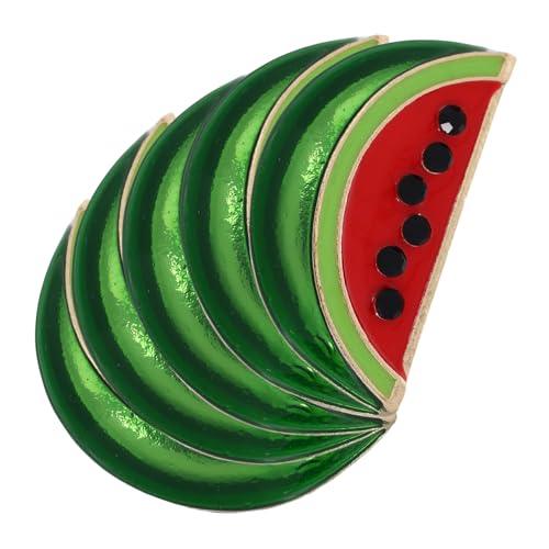 DRESSOOS 5 Stück Wassermelonen Brosche, Damen Kleiderclips, Schal Und Strickjackenclips, Wassermelonen Anstecknadel, Wassermelonen Schalnadel, Pullover Clip, Hemd Wassermelonen Clips, von DRESSOOS
