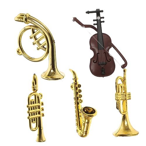DRESSOOS 5 Teiliges Mini Musikinstrumenten Modell Instrumenten Kit, Mini Instrumente Für Puppenhaus, Kinder, Miniatur Instrumente, Puppenhaus Miniatur Instrumente, Winziges Instrument Für DRESSOOS 5 Teiliges Mini Musikinstrumenten Modell Instrumenten Kit, Mini Instrumente Für Puppenhaus, Kinder, Miniatur Instrumente, Puppenhaus Miniatur Instrumente, Winziges Instrument Für von DRESSOOS