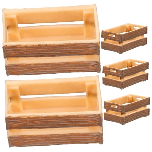 DRESSOOS 5 Teiliges Puppenhaus Holzrahmen Set, Rollenspiel Dinge, Miniatur Kistenspielzeug, Kleine Kisten, Puppenhaus Zubehör, Mini Miniaturmöbel Und Zubehör, Mini Kisten, Dekoratives DRESSOOS 5 Teiliges Puppenhaus Holzrahmen Set, Rollenspiel Dinge, Miniatur Kistenspielzeug, Kleine Kisten, Puppenhaus Zubehör, Mini Miniaturmöbel Und Zubehör, Mini Kisten, Dekoratives von DRESSOOS