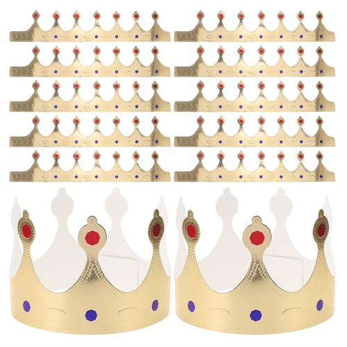 DRESSOOS Luxuriöse Hüte Mit Geprägter Goldener Krone 50 Stück Partyzubehör in Großpackung Für Geburtstagsparty-dekorationen Für Kinder Und Erwachsene DRESSOOS Luxuriöse Hüte Mit Geprägter Goldener Krone 50 Stück Partyzubehör in Großpackung Für Geburtstagsparty-dekorationen Für Kinder Und Erwachsene von DRESSOOS