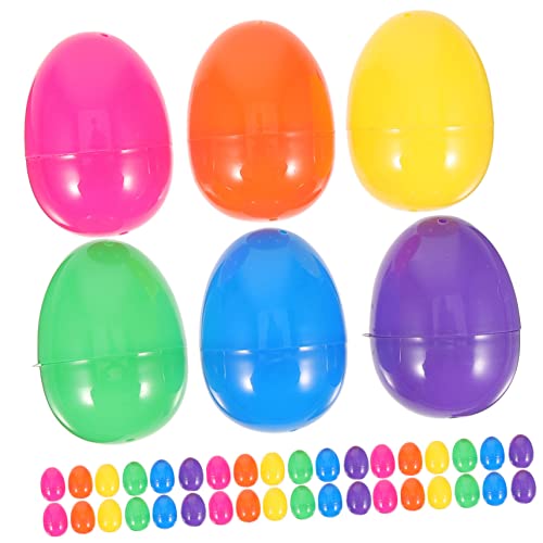 DRESSOOS 50stücke Befüllbare Ostereier Kunststoff Farbige Deko-eier Für Ostern Süßigkeitenboxen Für Partys Und Bastelprojekte Wiederverwendbare Verpackungen Für Und Überraschungen von DRESSOOS