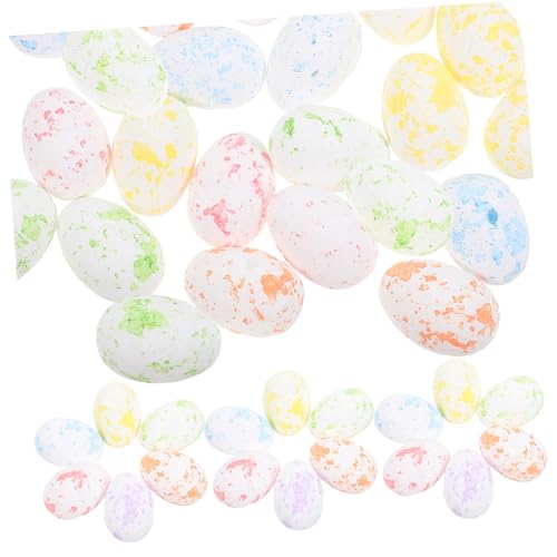 DRESSOOS 50stücke Ostereier Bunte Dekorative Eier Für -osterdekorationen Bastelbedarf Und Füllmaterial Für Osternester Leicht Und Vielseitig Einsetzbar von DRESSOOS