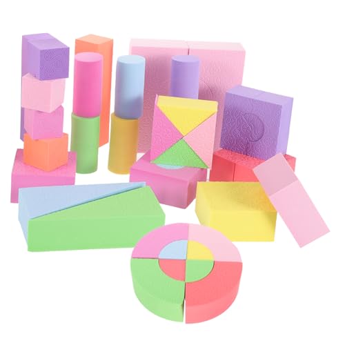DRESSOOS 52 Stück Schaumstoffbausteine für Kleinkinder 1-3 Pädagogisches Spielzeug zur Feinmotorik und Räumlichem Stapelbare Geometrische Formen für Interaktives Eltern Kind Spiel von DRESSOOS