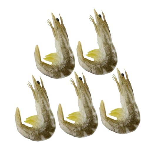DRESSOOS 5Pcs Künstliche Garnelen Lebensmittelmodelle PVC Food Shrimp Dekoration Garnelen Spielzeug Garnelenmodell Restaurant Simulation Garnel DRESSOOS 5Pcs Künstliche Garnelen Lebensmittelmodelle PVC Food Shrimp Dekoration Garnelen Spielzeug Garnelenmodell Restaurant Simulation Garnel von DRESSOOS