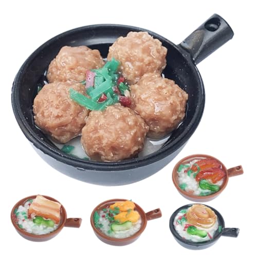 DRESSOOS 5 stücke Miniatur Display Lebensmittel Chinesische Lebensmittel Spielzeug Mini Lebensmittel Modell für BJD Zubehör von DRESSOOS