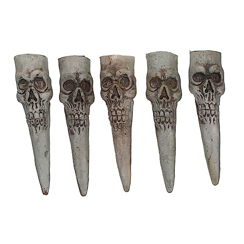 DRESSOOS 5st Falscher Nagelsatz Monsterfinger Hexenfinger Lange Nagelfingerabdeckungen Gothic-Vampir- Vampir-kunststofffinger Gruselige Hexen Halloween Plastik Falsche Fingernägel von DRESSOOS