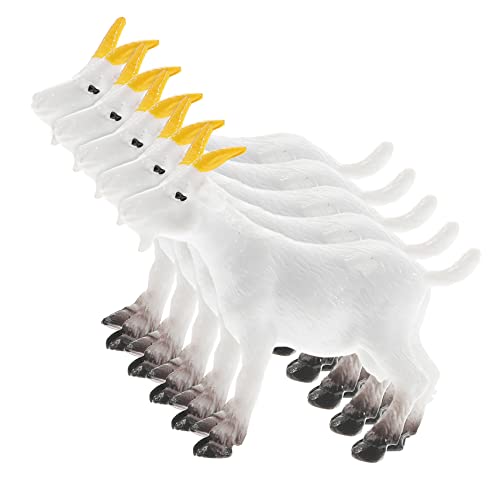 DRESSOOS Realistische Ziegenfiguren Von Ziegen 5pcs PVC Lamm Spielzeug Klein Für Jungen Und Mädchen von DRESSOOS