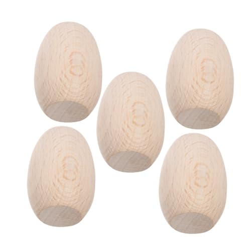 DRESSOOS 5stücke Mini-holzeier Unbemalt Kleine Leere Holzostern-Eier DIY-Grundlage Für Bemalen Und Basteln Unfertige Eier Für Handwerk Und Dekoration von DRESSOOS