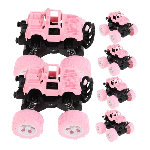 DRESSOOS 6 Stück Inertia Offroad Spielzeugautos Kunststoff Friktionsantrieb Pull Back Fahrzeuge Kindergeburtstag Party Mitgebsel Outdoor Indoor Spielspaß von DRESSOOS