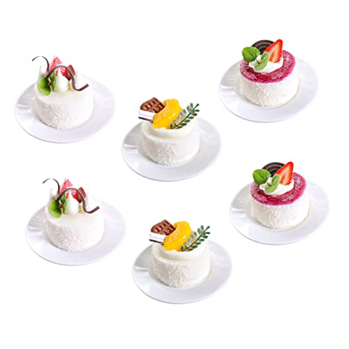 DRESSOOS 6 Stück Kuchenmodell Dekorationen, Fake Kuchen, Rollenspiel, Kunstkuchen Zum Ausstellen, Rollenspiel, Essen, Kuchen Requisite, Realistische Künstliche Kuchenattrappe, von DRESSOOS