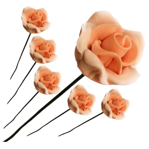 DRESSOOS 6 Stück Künstliche Blumen, Architekturmodell, Landschaftsblumen, Gebäudemodell, Simulationsblumenmodell, Mini Spielzeug, Tischmodell, Miniatur Blumenornamente, Künstliche Blumen, von DRESSOOS