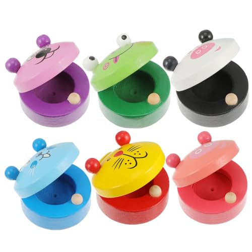 DRESSOOS 6er Set Holzspielzeug Kastagnetten Musikinstrumente Für Kleinkinder Tiermotive Ideales Percussion Für Von 3 7 Jahren Fördert Musikalische Früherziehung Und Motorik DRESSOOS 6er Set Holzspielzeug Kastagnetten Musikinstrumente Für Kleinkinder Tiermotive Ideales Percussion Für Von 3 7 Jahren Fördert Musikalische Früherziehung Und Motorik von DRESSOOS