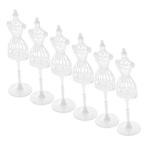 DRESSOOS 6 Stück Puppenaufhänger, Miniatur Schneiderpuppe, Miniatur Schaufensterpuppe, Puppenkleiderständer, Puppenkleid Schaufensterpuppe, Puppenkleidung, Schaufensterpuppenmodell, Puppe, von DRESSOOS