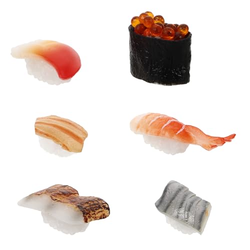 DRESSOOS 6 Stück Simulation Sushi, Simuliertes Sushi Modell, Gefälschte Lebensmittel, Simulation Lebensmittelmodell, Realistisches Sushi Lebensmittelmodell, Simuliertes Sushi Spielzeug, DRESSOOS 6 Stück Simulation Sushi, Simuliertes Sushi Modell, Gefälschte Lebensmittel, Simulation Lebensmittelmodell, Realistisches Sushi Lebensmittelmodell, Simuliertes Sushi Spielzeug, von DRESSOOS