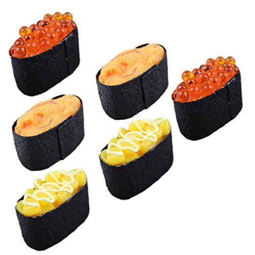 DRESSOOS 6 Stück Simulation Sushi Künstliches Sushi Gefälschte Lebensmitteldekore Simulation Onigiri Modell Realistisches Lebensmittelmodell Japanisches Sushi Modell Künstliches DRESSOOS 6 Stück Simulation Sushi Künstliches Sushi Gefälschte Lebensmitteldekore Simulation Onigiri Modell Realistisches Lebensmittelmodell Japanisches Sushi Modell Künstliches von DRESSOOS
