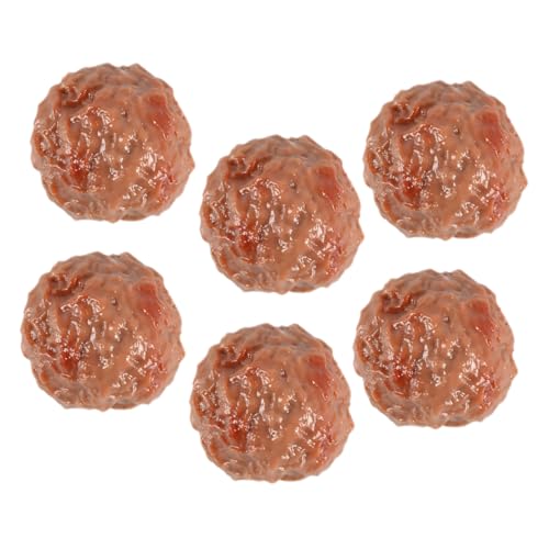 DRESSOOS 6 Stück Simulierte Rindfleischbällchen Requisiten, Künstliches Essen, Künstliche Rindfleischbällchen Requisite, Küche, Rindfleischbällchen Modell, Simulation Rindfleischbällchen, DRESSOOS 6 Stück Simulierte Rindfleischbällchen Requisiten, Künstliches Essen, Künstliche Rindfleischbällchen Requisite, Küche, Rindfleischbällchen Modell, Simulation Rindfleischbällchen, von DRESSOOS