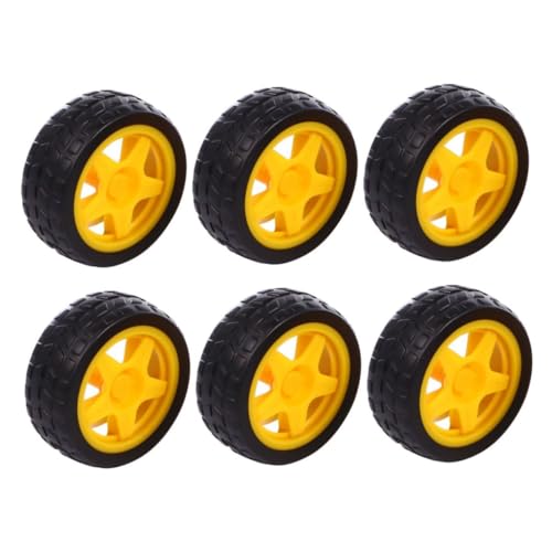DRESSOOS 6 Stück Teiliges Gummiräder Ersatzteile Langlebig Sicher für Robotik und Nachziehauto Zubehör Geeignet für Jungen und Mädchen DRESSOOS 6 Stück Teiliges Gummiräder Ersatzteile Langlebig Sicher für Robotik und Nachziehauto Zubehör Geeignet für Jungen und Mädchen von DRESSOOS