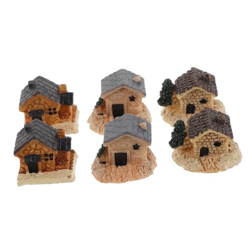 DRESSOOS 6 Stücke Harz Miniatur Villa Zubehör Mini Form Für Landschaft Bonsai Terrarium DRESSOOS 6 Stücke Harz Miniatur Villa Zubehör Mini Form Für Landschaft Bonsai Terrarium von DRESSOOS