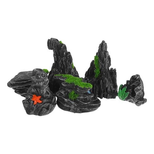 DRESSOOS 6-teilige Aquarium-dekorationssteine: Höhlenstein Aus Kunstharz Für Kampffische – Realistisches Miniatur-landschaftszubehör Für Reptilienlebensräume, Feengarten, Architekturmodell DRESSOOS 6-teilige Aquarium-dekorationssteine: Höhlenstein Aus Kunstharz Für Kampffische – Realistisches Miniatur-landschaftszubehör Für Reptilienlebensräume, Feengarten, Architekturmodell von DRESSOOS