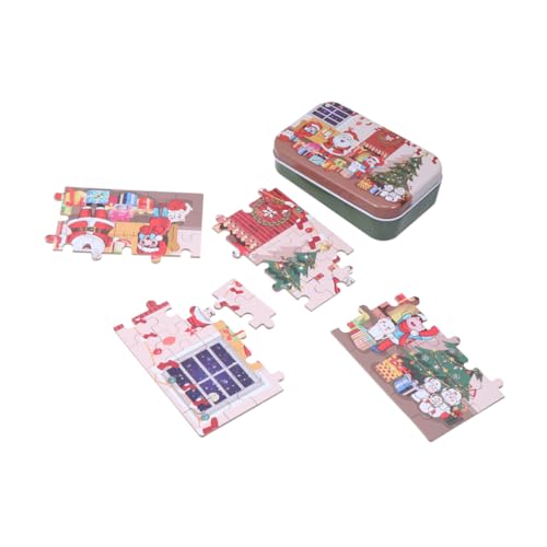 DRESSOOS 60St Puzzle-Spielzeug für Kinder Weihnachtsmann-Puzzle Weihnachtspuzzle aus Holz Kinder rätsel Spielzeuge Puzzle-Spielzeug aus Holz weihnachtliches holzpuzzle Spielzeug Handbuch von DRESSOOS