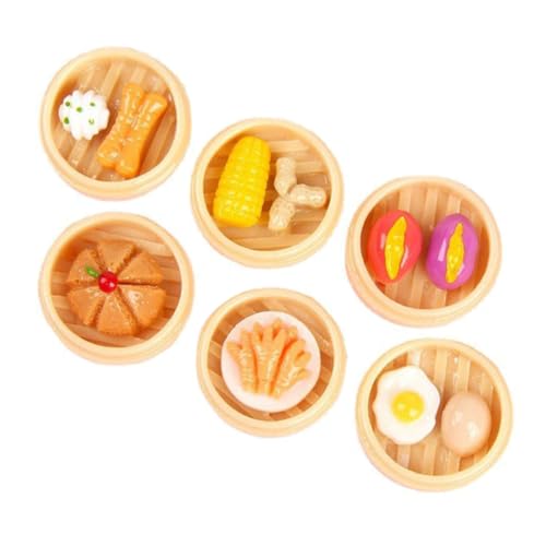 DRESSOOS 6Pcs Dampfer Lebensmittel Und Mini Miniaturfutter Mini Spiel Food Mini Food Decor Mini Food Dampfer Miniatur Lebensmittel Imitation Dampffutter Dampfer Mini Schmücken Harz DRESSOOS 6Pcs Dampfer Lebensmittel Und Mini Miniaturfutter Mini Spiel Food Mini Food Decor Mini Food Dampfer Miniatur Lebensmittel Imitation Dampffutter Dampfer Mini Schmücken Harz von DRESSOOS