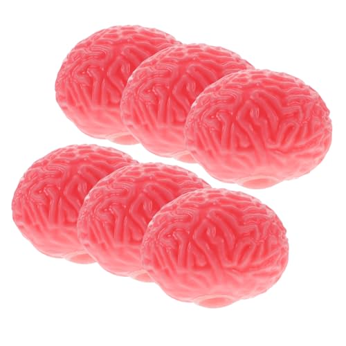 DRESSOOS Spielzeug 6st Gehirn-Stress-Ball Desktop-gehirne Gefälschtes Menschliches Gehirn Gruselige Gehirnstütze Spukhaus-Requisite Quetschspielzeug Halloween TPR Geschenktasche Spielzeuge von DRESSOOS