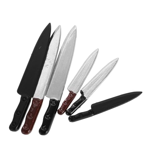 DRESSOOS 6St Werkzeugmodell Messer küche spielzeugmesser Puppenhaus-Szenenmodell Mini-Zeug, das tatsächlich funktioniert Mini-Puppenhausmodell Miniaturfiguren Harz von DRESSOOS